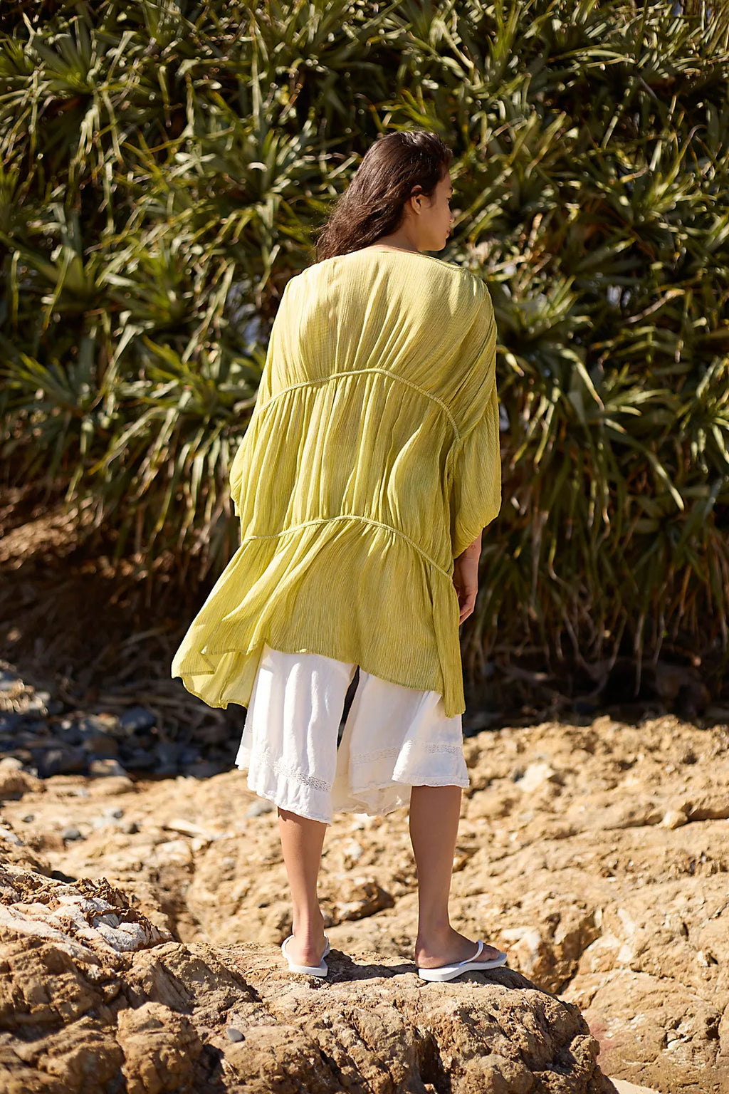 Juliet Sheer Tie-Front Duster Top