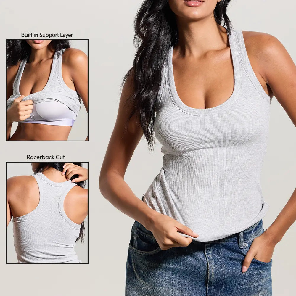 Ribbed Scoop Racerback Brami Soft Stretchy