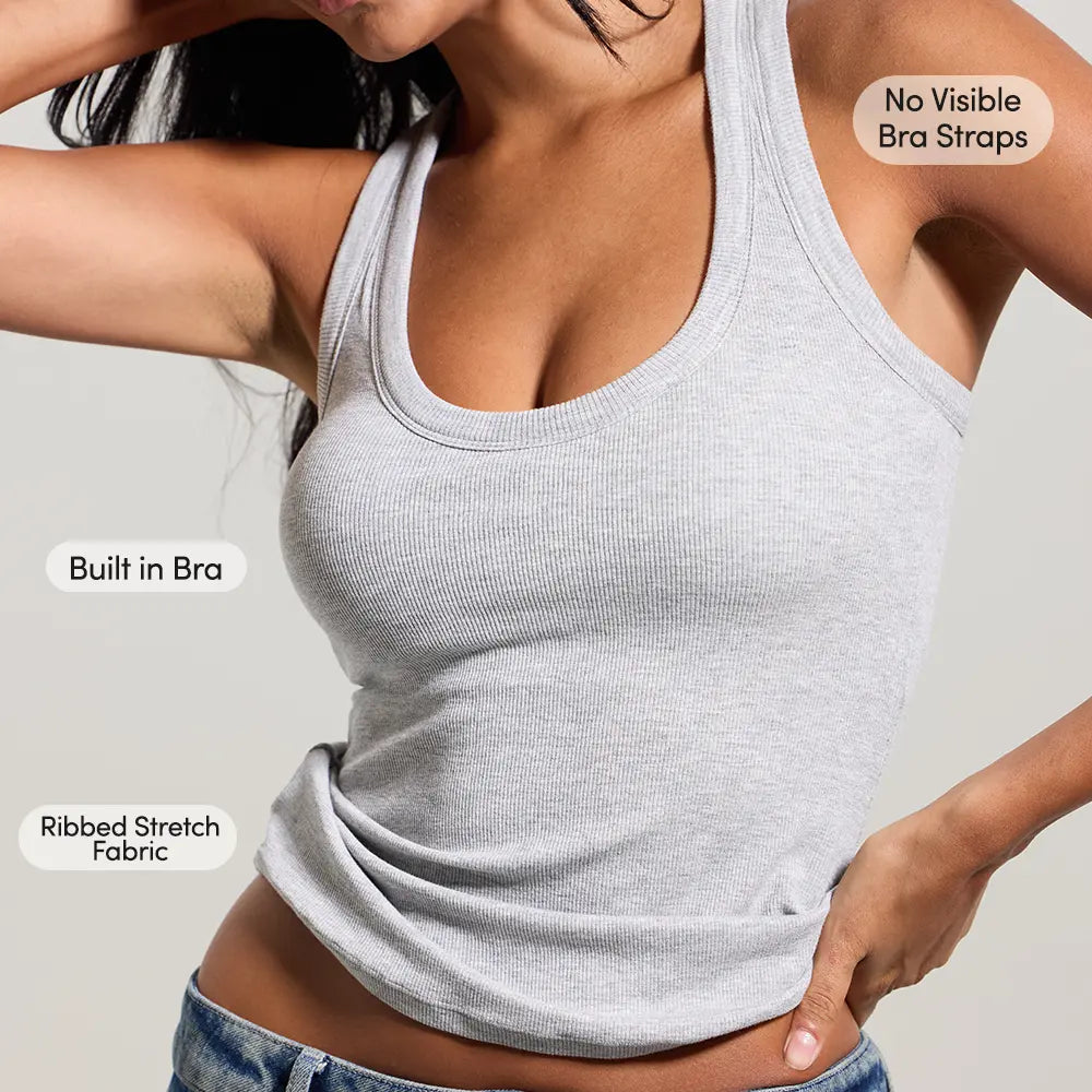 Ribbed Scoop Racerback Brami Soft Stretchy